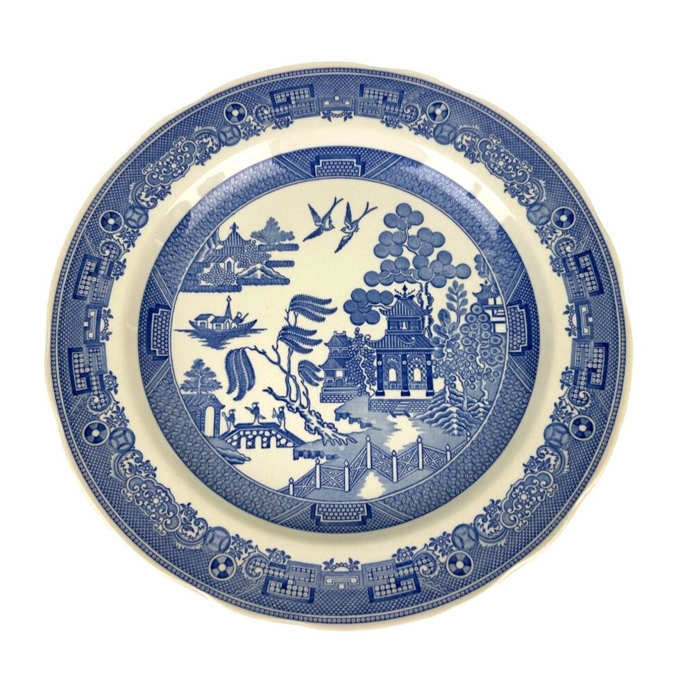 Spode Blue Room Collection Plate WILLOW 10.5" Made in England Oriental Decor